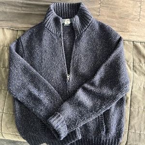 Ralph Lauren Mens thick chunky wool zip up cardigan - size L